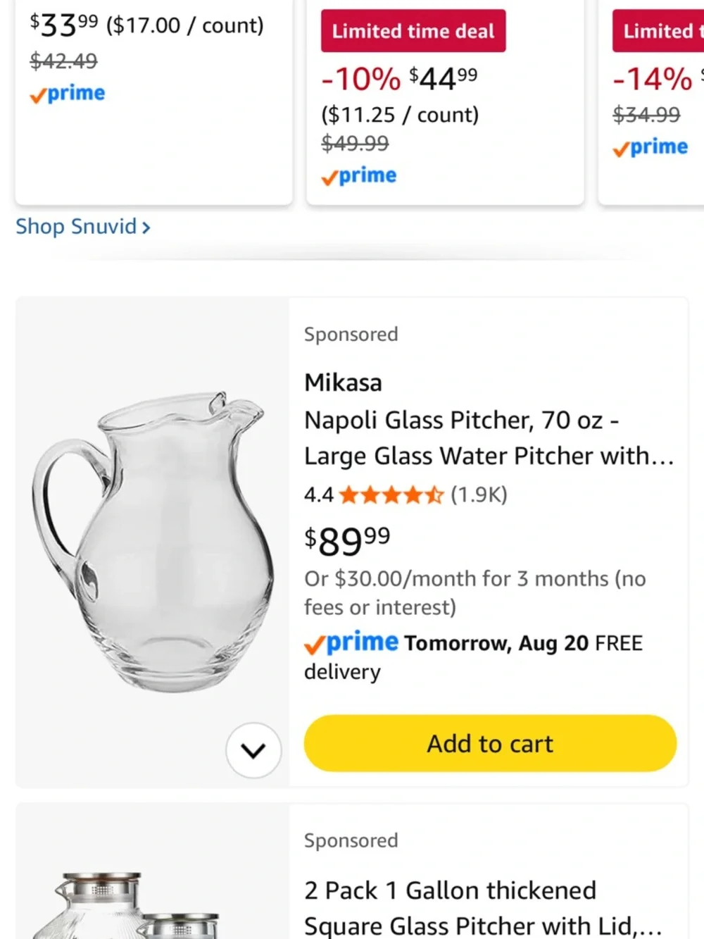 Mikasa elegant clear